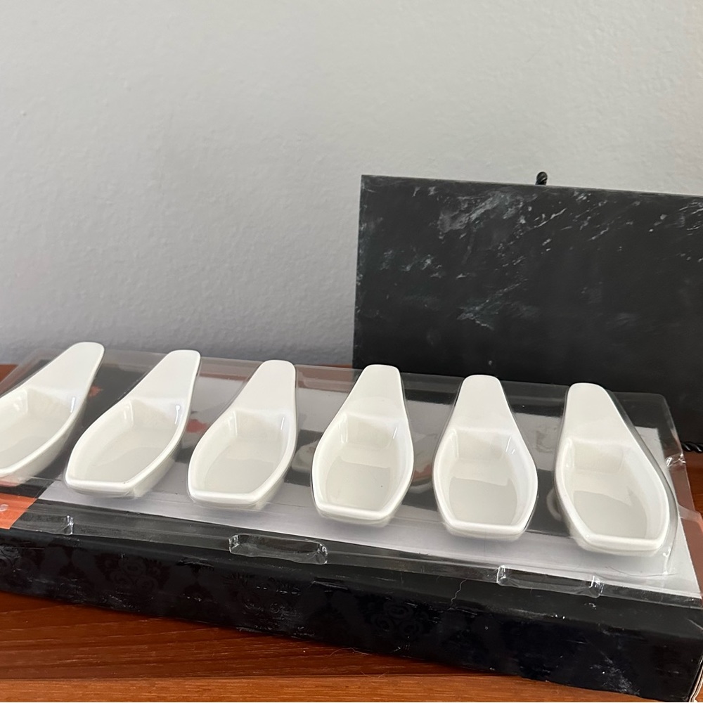 NIB - MasterClass Appetizer Servers w/ Slate Tray - Picture 4 of 6